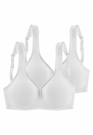 LASCANA 2 PACK - T-Shirt BH - weiß/ weiß