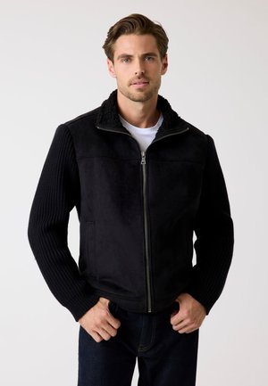 Kunstlederjacke - schwarz