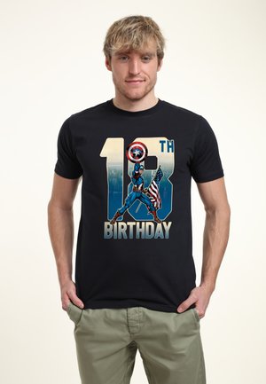 AVENGERS CAPT AMERICA DAY - T-shirt imprimé - french navy