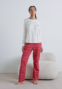 LASCANA XMAS  - Pizsama szett - white/red
