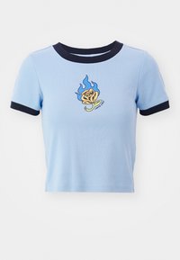 LUCKY ROSE RINGER - Print T-shirt - crystal blue/black