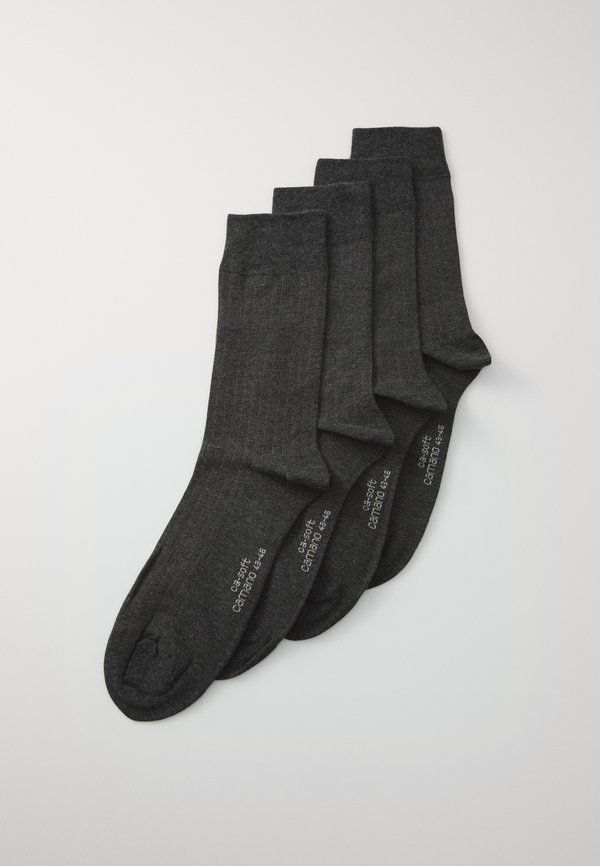 ONLINE MEN SHADOW STRIPES SOCKS 4 PACK - Socks - anthracite melange