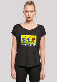 F4NT4STIC LONG CUT BATMAN POP ART - T-shirts med print - black