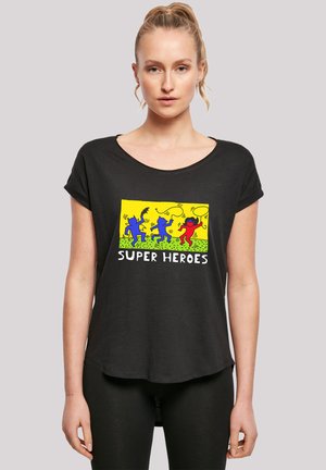 F4NT4STIC LONG CUT BATMAN POP ART - T-shirts med print - black