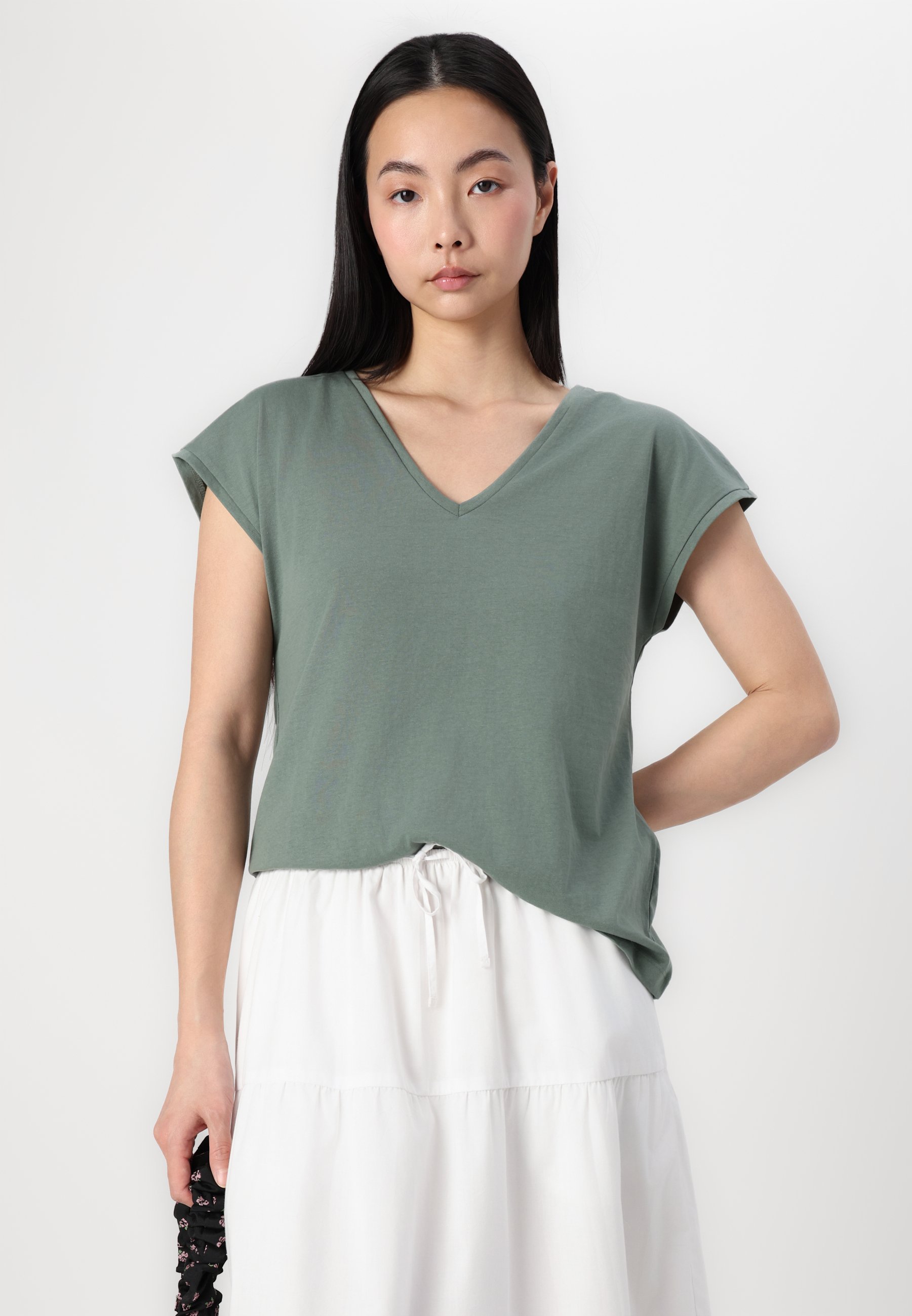 Hollister Co. Poplin Midi Skirt - A-line skirt - bright