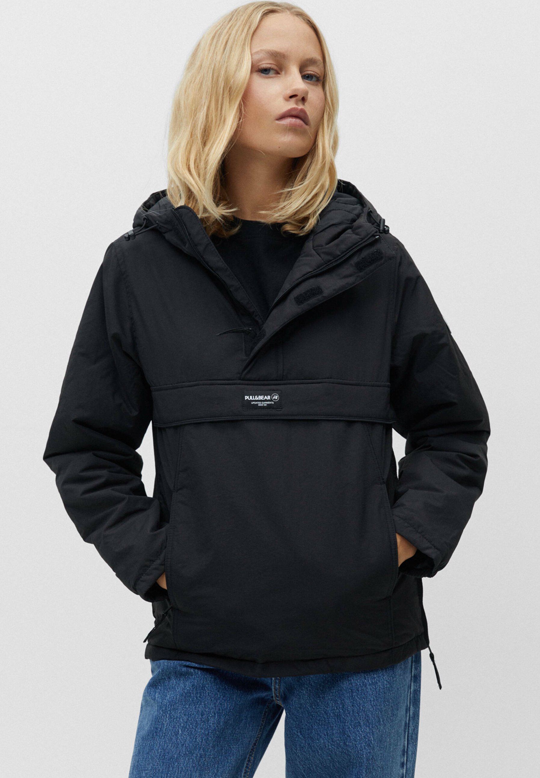 Hood Pull And Bear Check Jacket Jacket With Hood Pull And Bear