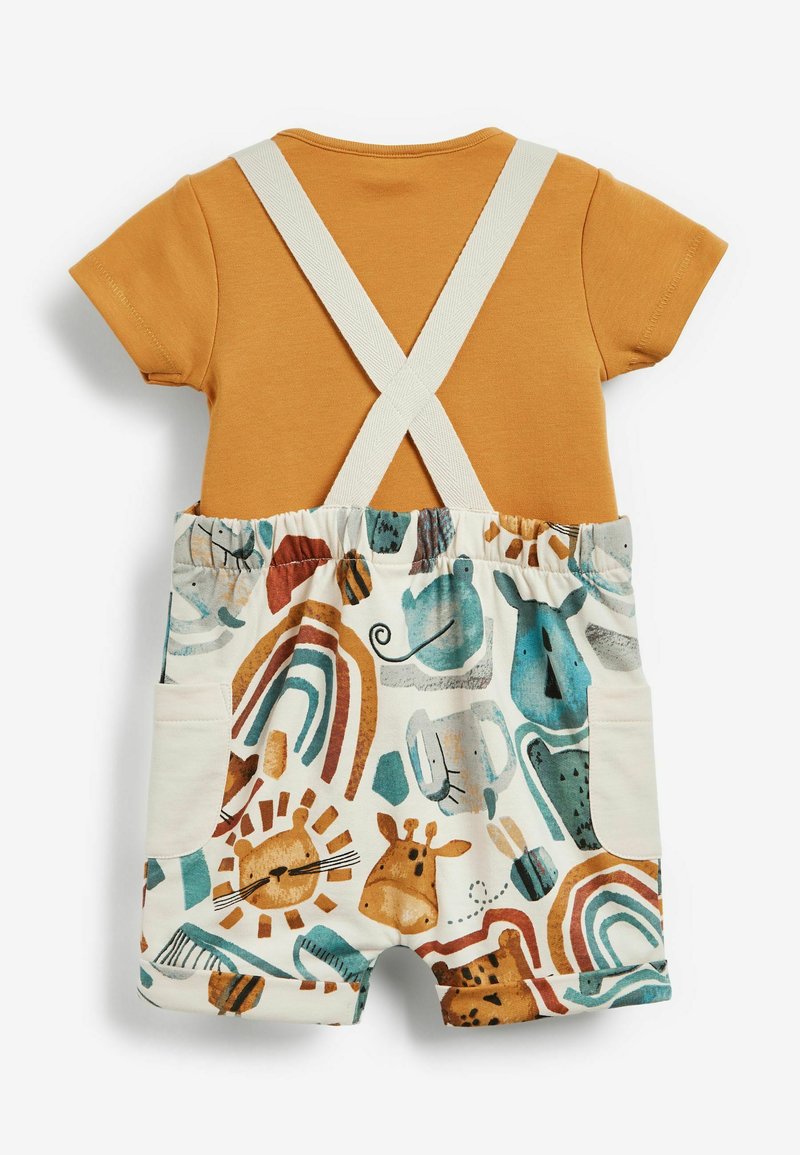 Kinder Jumpsuits & Playsuits | Next SET (0MTHS-2YRS) Latzhose brown cream safari animals/ocker - YT24007 Kinder Jumpsuits & Playsuits | Next SET (0MTHS-2YRS) Latzhose brown cream safari animals/ocker - YT24007