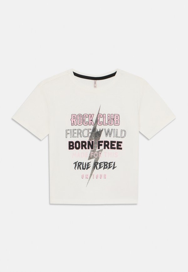 KMGFIONA LIFE GLITTER - Print T-shirt - cloud dancer