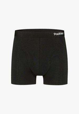 Svarta bomullscykelshorts med en mjuk midja som har "Pockies"-logotypen. Strukturerad design med förstärkta sömmar och en tät passform.