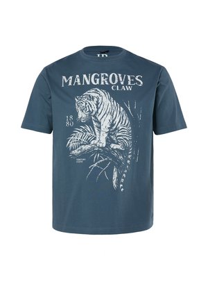 JP1880, T-SHIRT, SHORT SLEEVE, CHEST PRINT, UP TO 8XL - T-shirt print - grey blue