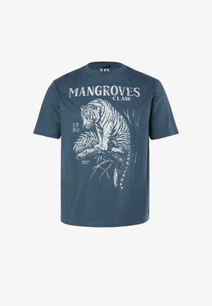 JP1880, T-SHIRT, SHORT SLEEVE, CHEST PRINT, UP TO 8XL - T-shirt print - grey blue