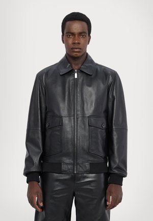 AMBROSE JACKET - Veste en cuir - black