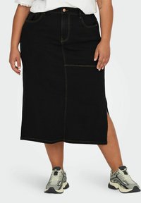 ONLY Carmakoma - Jupe en jean - black denim Image miniature 1