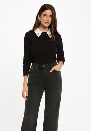 WITH  COLLAR - Jersey de punto - noir