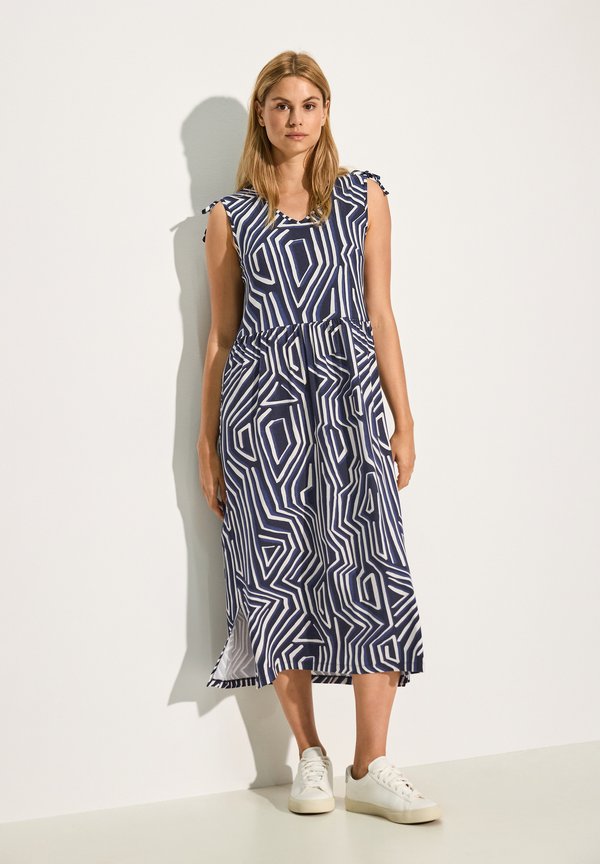 MIT PRINT - Jerseykleid - blau