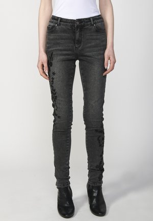 LONG  - Slim fit -farkut - black denim
