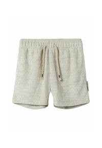 Lyse beige shorts lavet af blød frotté. Har en elastisk talje med snor og sidetags. Casual design med en afslappet pasform.
