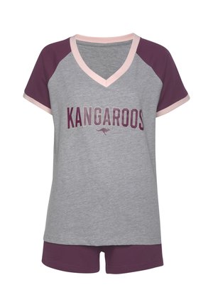 KangaROOS SET - Nachtwäsche Set - bordeauxgraumeliert