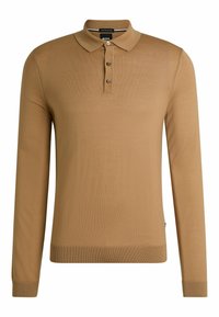 BOSS LANCIONE - Tops ar garām piedurknēm - beige