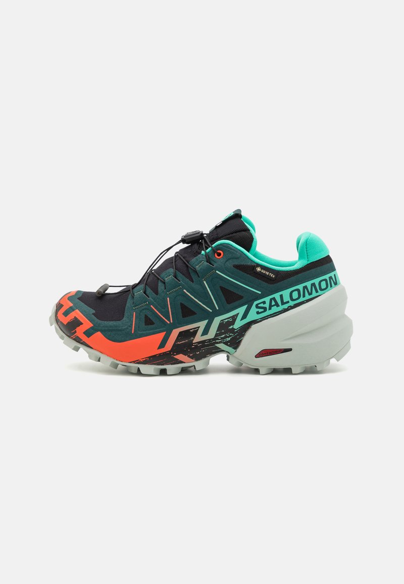 Salomon SPEEDCROSS 6 GTX - Běžecké boty do terénu - black/electric green/cherry tomato
