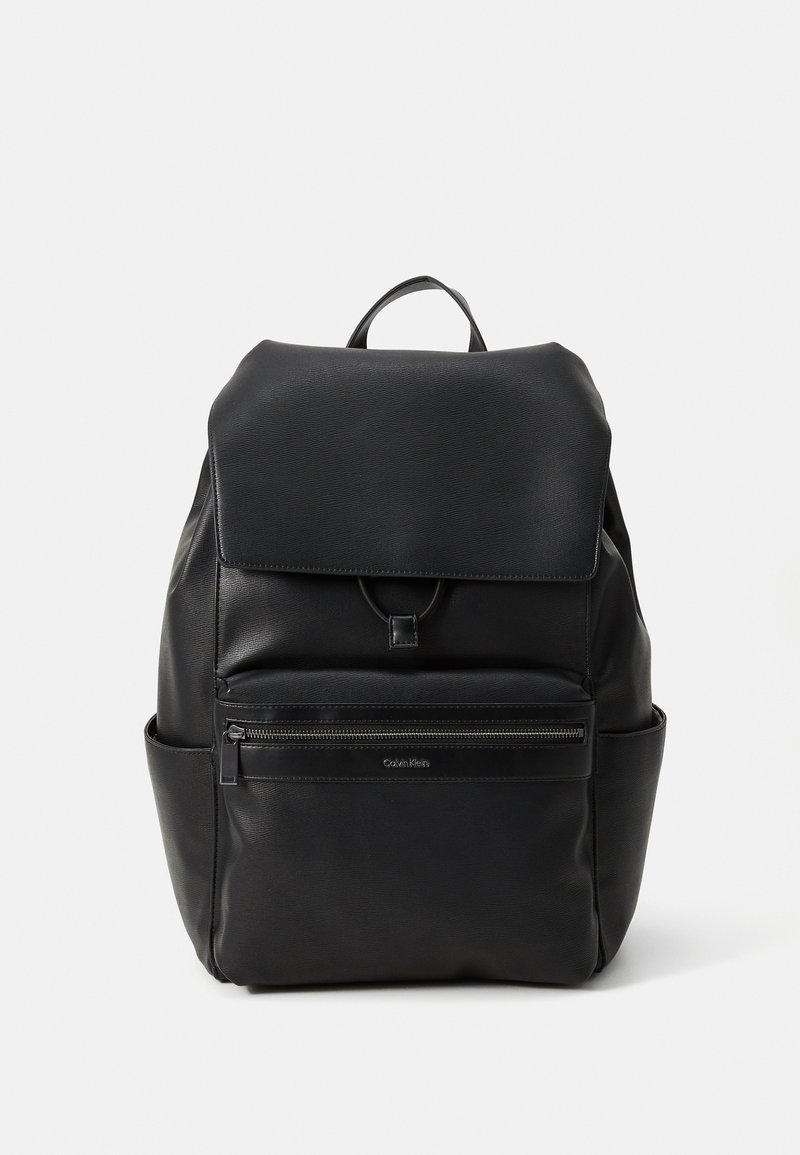 Calvin Klein ZIP FLAP BACKPACK - Rucksack - black - Zalando.co.uk