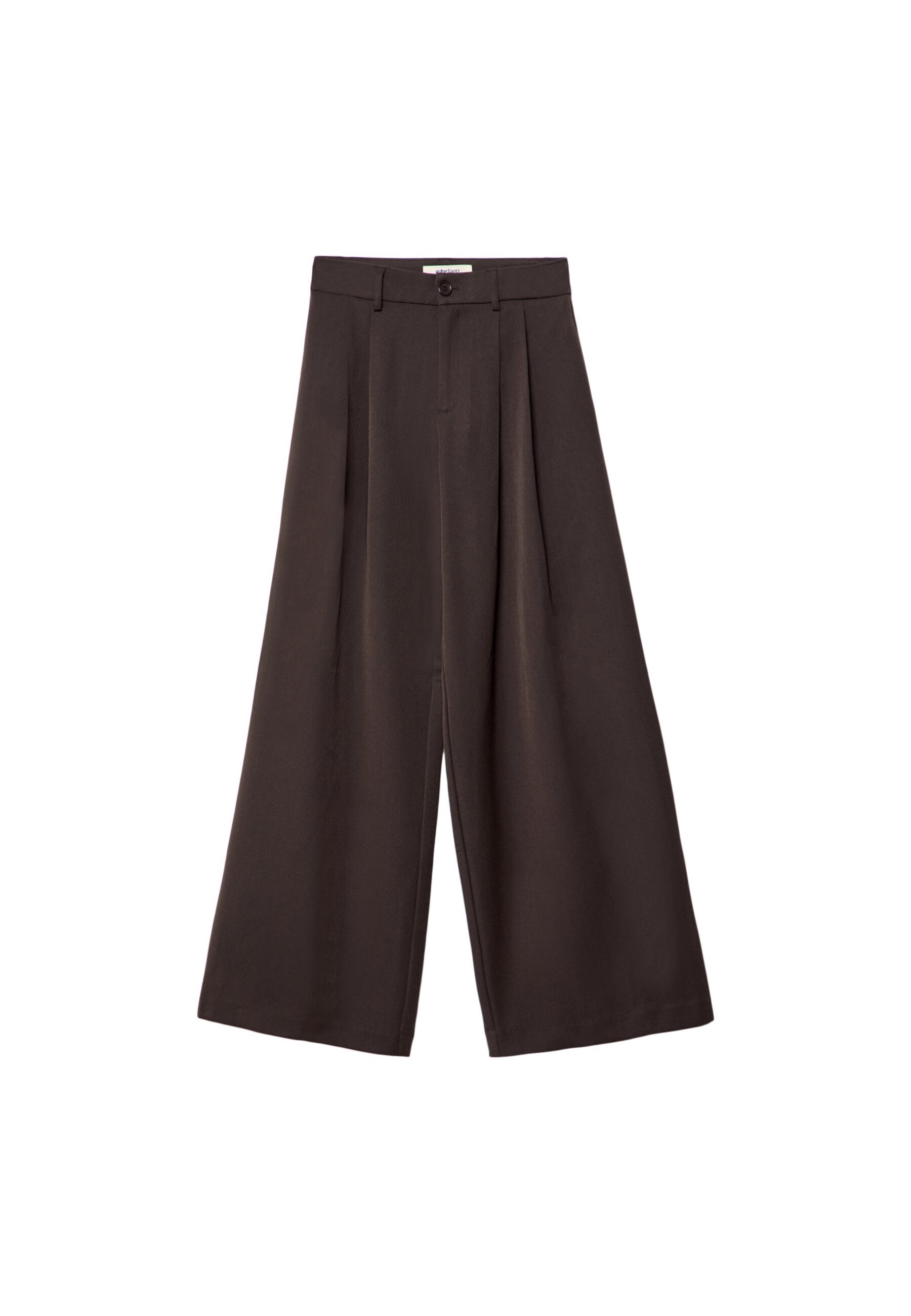 Wide-leg dart trousers
