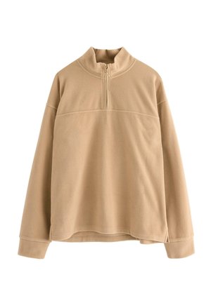 WITH HALF-ZIP - Fleecetrøjer - beige