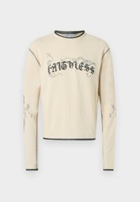 FAITHLESS CROSS APPLIQUE - Tops ar garām piedurknēm - off-white