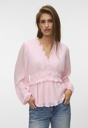 Vero Moda, VMDORA DETAIL PLISSE - Pluus - pink-a-boo