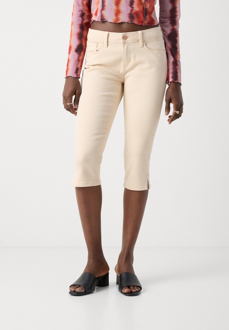 Pantalon Capri Esprit Femme, Beige, Taille XS, Fermeture Cravate, Très Bon état