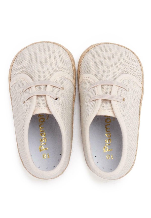 ZAPATOS BEBÉ LINO Y YUTE CORDÓN ELÁSTICO – Sneaker low – crudo