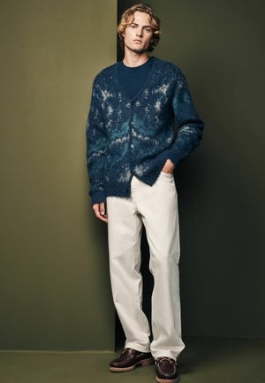 TEXTURED - Cardigan - navy blue