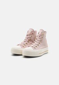 Converse CHUCK TAYLOR ALL STAR LIFT PLATFORM TAILORED LINES - Zapatillas altas - flush stone/egret/gold