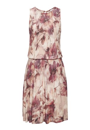 LASCANA, LASCANA JERSEYKLEID - Jersey dress - rosé-bordeaux bedruckt