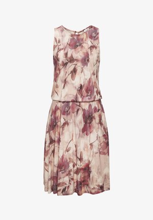 LASCANA, LASCANA JERSEYKLEID - Jersey dress - rosé-bordeaux bedruckt
