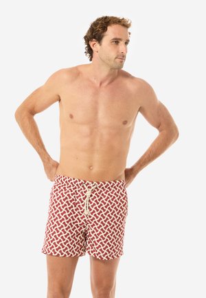 SCILLA - Shorts da mare - red white graphic print