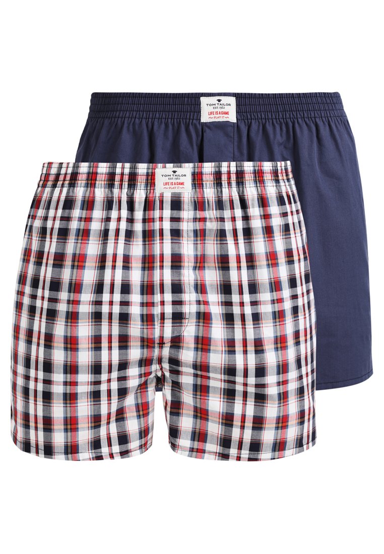 Tom Tailor Woven Boxer Shorts 2 Pack - Navy-Medium-Check