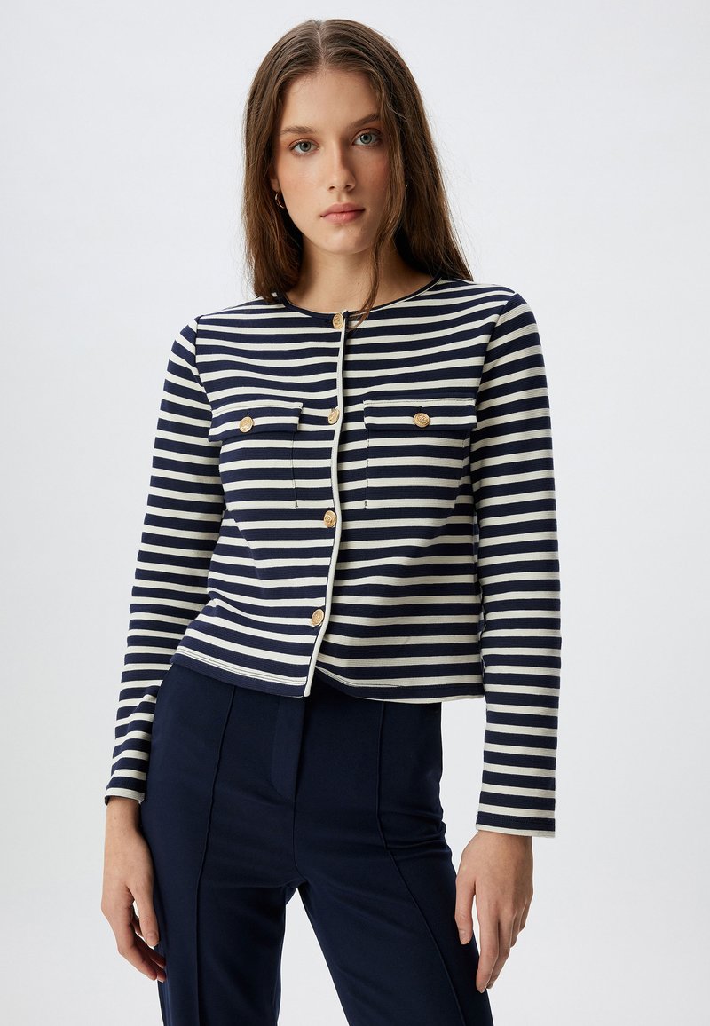 Koton ROUND NECK - Gilet - dark blue