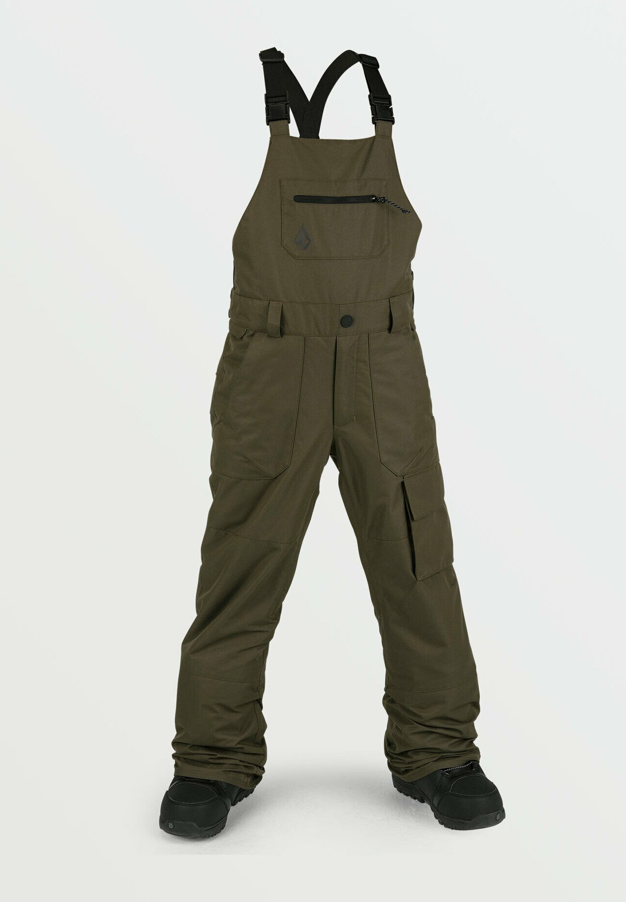 Volcom BARKLEY BIB OVERALL - Pantaloni da neve - olive/oliva - Zalando.it