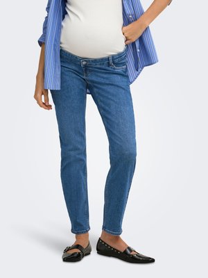 ONLY MATERNITY, STRAIGHT FIT JEANS OLMEMEL STRAIGHT FIT JEANS - Дънки със стеснен крачол - medium blue denim
