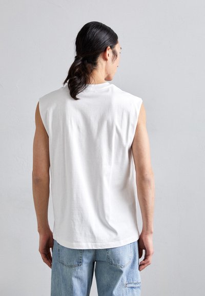 Helmut Lang EMBOSSED TANK ROUNDE - Topper - optic white