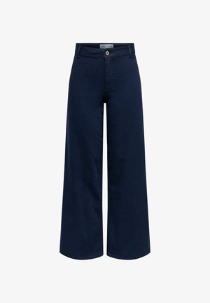 JDY, HOSE MIT WEITEM BEINSCHNITT JDYIRIS NORMAL GESCHNITTEN HOSE MIT WEITEM BEINSCHNITT - Jean flare - navy blazer