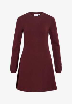 VILA, VICOMFY A LINE O NECK DRESS - Robe pull - port royale melange
