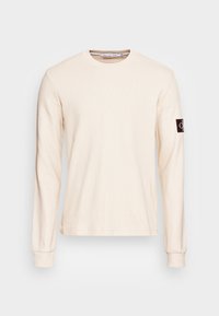 Calvin Klein Jeans MONOGRAM BADGE WAFFLE TEE - Long sleeved top 