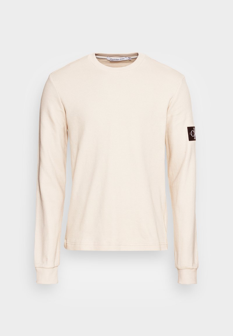 Herren Strickjacken | Calvin Klein Jeans MONOGRAM BADGE WAFFLE TEE Strickpullover eggshell/beige - SV23821 Herren Strickjacken | Calvin Klein Jeans MONOGRAM BADGE WAFFLE TEE Strickpullover eggshell/beige - SV23821