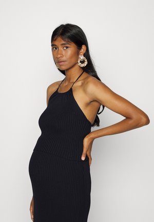BODYCON CROSS OVER HALTER - Top - black