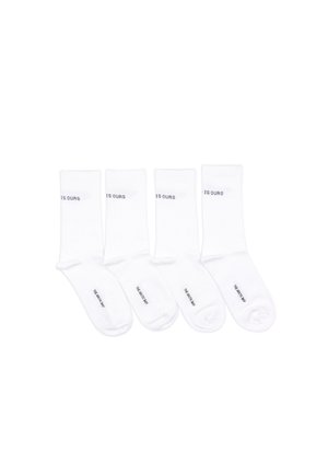 4 PACK UNISEX - Zoknik - white