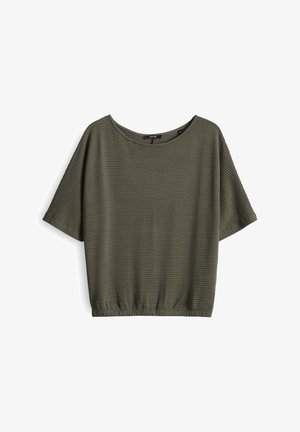 OPUS, BATWING FIT RIB - T-shirt basic - olive leaf
