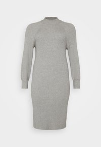 CARSILJA HIGH NECK DRESS  - Abito in maglia - medium grey melange