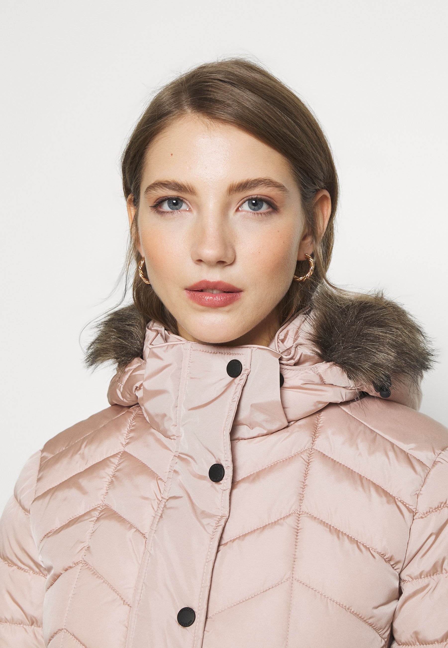 blush padded jacket